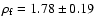 $\rho _{\rm f}=1.78\pm 0.19$