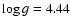 $\log{g} = 4.44$