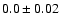 $0.0 \pm 0.02$