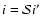 $i=\mathcal{S}{i'}$