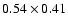 $0.54\times0.41$