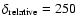 $\delta_{\rm relative} = 250$