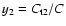 $y_2=C_{\rm t2}/C$