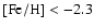 ${\rm [Fe/H]}<-2.3$