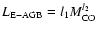 $L_{\rm E-AGB}=l_1M_{\rm CO}^{l_2}$