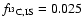$f_{{\rm ^{13}C,IS}}=0.025$