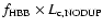 $f_{\rm HBB}\times L_{\rm c,NODUP}$