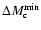 $\Delta M_{\rm c}^{\rm min}$