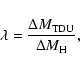 \begin{displaymath}\lambda=\frac{\Delta M_{\rm TDU}}{\Delta M_{\rm H}},
\end{displaymath}