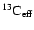 $^{13}{\rm C}_{\rm eff}$