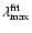 $\lambda_{\rm max}^{\rm fit}$