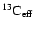 ${\rm ^{13}C}_{\rm eff}$
