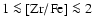 $1\la{\rm [Zr/Fe]}\la2$