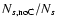 $N_{s,{\rm noC}}/N_{s}$
