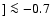 $] \la-0.7$
