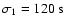 $\sigma_1=120~{\rm s}$