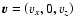 ${{\vec v}}=\left( v_x, 0, v_z \right)$
