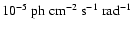$10^{-5}~{\rm ph~cm^{-2}~s^{-1}~rad^{-1}}$