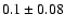 $0.1\pm 0.08$