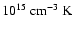 $10^{15} ~{\rm cm^{-3}~K}$