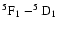$^{5}\rm F_{1}-^{5}D_{1}$