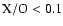 $\rm X/O < 0.1$
