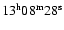 $\rm 13^h08^m28^s$