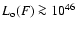 $L_{\rm o}(F) \ga 10^{46}$