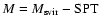 $M=M_{\rm
svir}-\rm {SPT}$