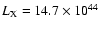 $L_{\rm X}=14.7 \times 10^{44}$