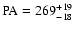 $\rm PA=269_{-18}^{+19}$