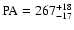 $\rm PA=267_{-17}^{+18}$