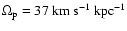 $\Omega_{{\rm p}} = 37~\ensuremath{{\rm km}~{\rm s}^{-1}} ~{\rm kpc}^{-1}$