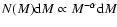 $N(M){\rm d}M \propto M^{-\alpha}{\rm d}M$