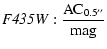 $\displaystyle {\it F435W}: \frac{{\rm AC}_{0.5''}}{{\rm mag}}$