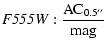 $\displaystyle {\it F555W}: \frac{{\rm AC}_{0.5''}}{{\rm mag}}$