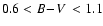 $0.6<\mbox{$B\!-\!V$ }<1.1$