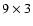 $9 \times 3$