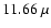 $11.66~\mu$