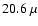 $20.6~\mu$