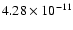 $4.28 \times 10^{-11}$