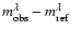 $m^{\lambda}_{\rm obs} - m^{\lambda}_{\rm ref}$