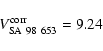 \begin{displaymath}V^{\rm corr} _{\rm SA~98~653} = 9.24
\end{displaymath}