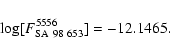 \begin{displaymath}\log[F^{5556} _{\rm SA~98~653}]= -12.1465.
\end{displaymath}