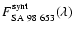 $F^{\rm synt} _{\rm SA~98~653} (\lambda)$