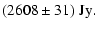 $\displaystyle (2608 \pm 31)\ {\rm Jy}.$