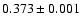 $0.373\pm0.001$