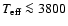 $T_{\rm eff}\la 3800$