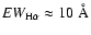 ${\it EW}_{\rm H\alpha} \approx 10 ~\AA$