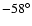 $-58^\circ$